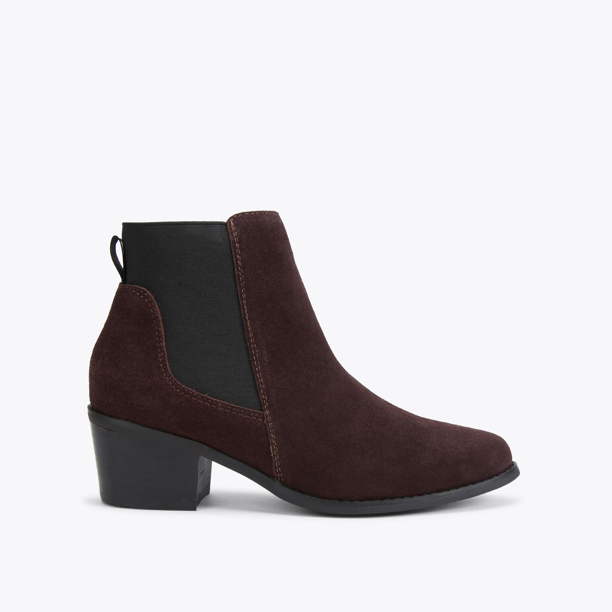 SPIDER Brown Suede Ankle Boot Vegan by KG KURT GEIGER