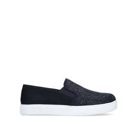 black diamante slip on trainers