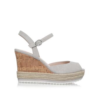 Debi Grey High Heel Wedge Sandals from Nine West