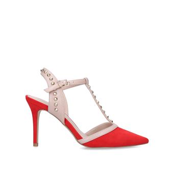 Kankan Red Suedette Studded Court Shoes from Carvela