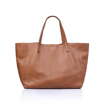 Violet Horizontal Tote Tan Leather Tote Bag from Kurt Geiger London