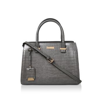 Holly Croc Zip Bag Grey Croc Effect Tote Bag from Carvela
