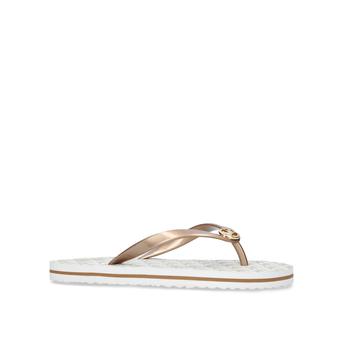 Mk Flip Flop Stripe Eva Cream Flat Flip Flop Sandals from Michael Michael Kors