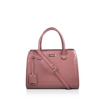 Holly Croc Zip Bag Pink Croc Print Tote Bag from Carvela