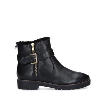 Scout Black Faux Fur Lined Ankle Boots from Carvela