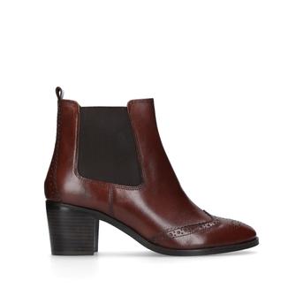 Shake Brown Leather Block Heel Ankle Boots from Carvela