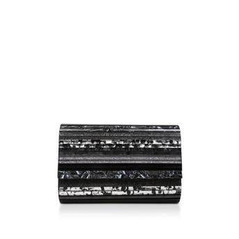 Party Envelope Black Clutch Bag With Gold Chain Strap from Kurt Geiger London