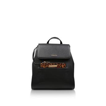 Slinky Purse Backpack Black Backpack with Leopard Print Purse from Carvela