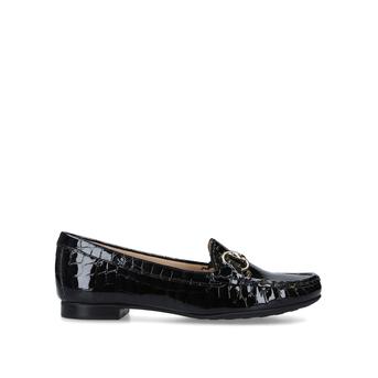 Cindy Black Loafer With Bar Detail. from Carvela Comfort