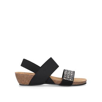 Sink Black Embellished Wedge Sandals from Carvela Comfort