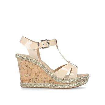 Karoline Nude High Heel Wedge Sandals from Carvela