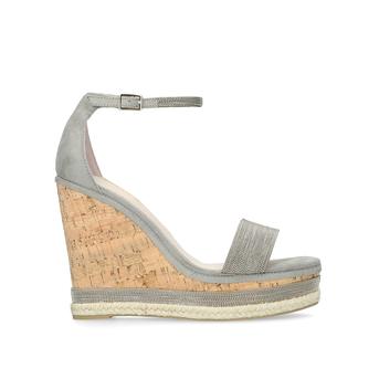 Kould Grey High Heel Wedge Sandals from Carvela