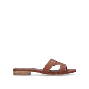 Odina Tan Flat Slip On Sandals from Kurt Geiger London