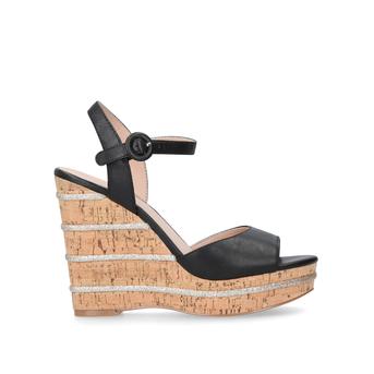 Ally Black High Heel Wedge Sandals from Kurt Geiger London