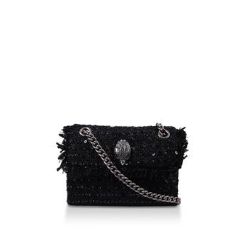 Mini Tweed Kensington Black Tweed Mini Shoulder Bag from Kurt Geiger London