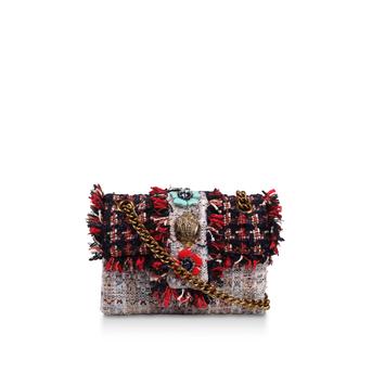 Mini Tweed Kensington Multi-Coloured Floral Embellished Tweed Mini Shoulder Bag from Kurt Geiger London