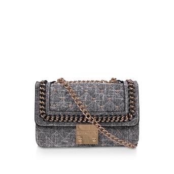 Bailey Quilted Chain Bag Grey Chain Shoulder Bag from Carvela