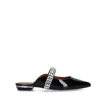 Princely Patent Black Embellished Mules from Kurt Geiger London