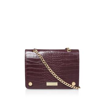 Rhona X Body Wine Croc Print Cross Body Bag from Carvela