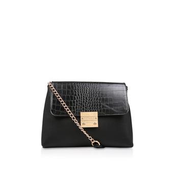 Blink Chain Handle Bag Black Croc Print Shoulder Bag from Carvela