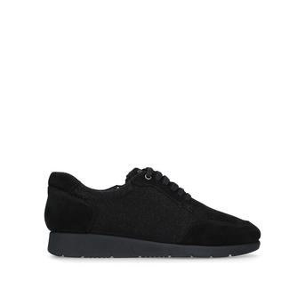 Comma Black Glitter Low Top Trainers\n from Carvela Comfort