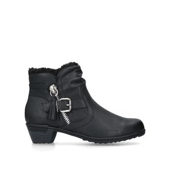 Treat Black Cuban Heel Ankle Boots from Carvela Comfort