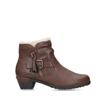 Treat Dark Brown Cuban Heel Ankle Boots from Carvela Comfort