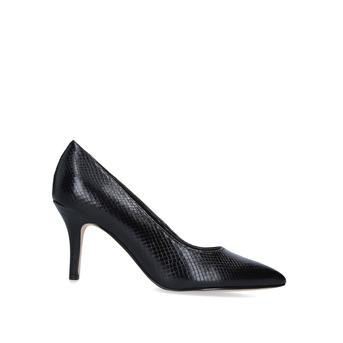 Flagship 75 Black Snake Print Mid Heel Court Shoes from Nine West