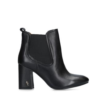 Raylan Black Leather Block Heeled Ankle Boots from Kurt Geiger London