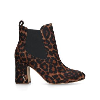 Raylan Leopard Print Block Heeled Ankle Boots from Kurt Geiger London
