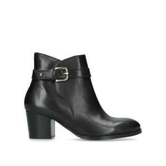 Calm Black Block Heeled Ankle Boots from Nine West