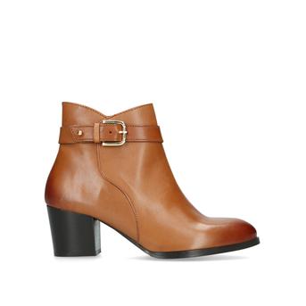 Calm Tan Block Heeled Ankle Boots from Nine West