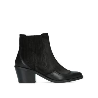 Raiden Black Block Heel Western Ankle Boots from Kurt Geiger London