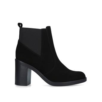 Sicily 2 Black Suede Heeled Chelsea Boots from Kurt Geiger London