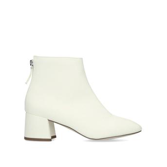Jen White Block Heel Ankle Boots from Miss KG