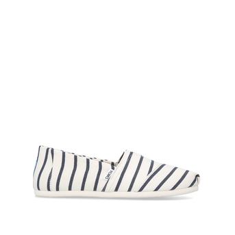 Venice Riviera Strp Slpon White and Navy Slip On Shoes from Toms
