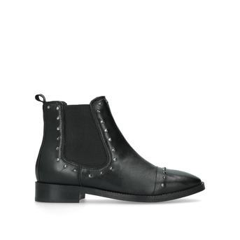 Tony Black Studded Leather Ankle Boots from KG Kurt Geiger