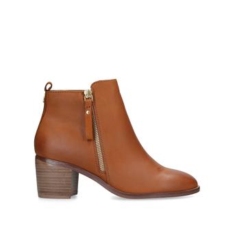 Charm Tan Leather Ankle Boots from Nine West