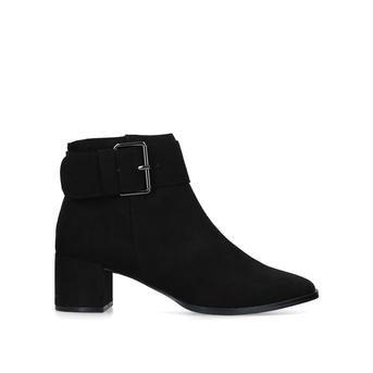 Castle Black Suedette Block Heel Ankle Boots from Nine West