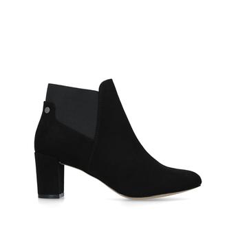 Cent Black Suedette Block Heel Ankle Boots from Nine West