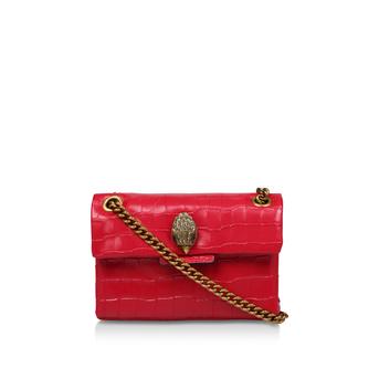 Mini Croc Kensington Red Leather Mini Shoulder Bag from Kurt Geiger London