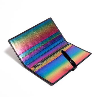 Leather Soft Wallet Rainbow Lined Leather Wallet from Kurt Geiger London