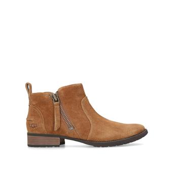 Aureo Boot Brown Suede Flat Ankle Boots from UGG