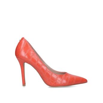 Kareless Orange Croc Print Court Shoes from Carvela