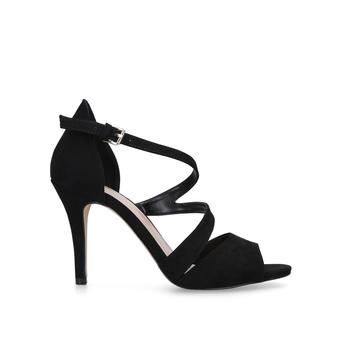 Lightning Black Suedette Stiletto Heel Sandals from Carvela
