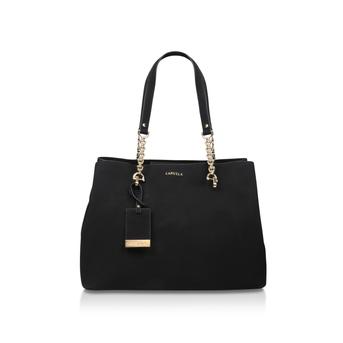Camilla Slouch Tote Black Tote Bag With Leopard Print Lining from Carvela