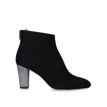 Minnie 75 Black Embellished Block Heel Ankle Boots from Sarah Jessica Parker