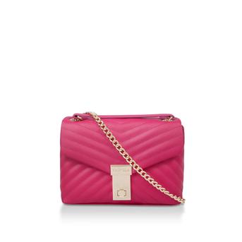 Celina Quilt Cross Body Pink Quilted Cross Body Bag from Carvela