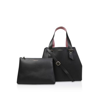 Chloe Slouch Tote Black Tote Bag with Detachable Pouch from Carvela