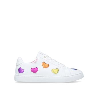 Mini Lane Love Kids Rainbow Hearts Low Top Trainers  Ages 8-13 from Kurt Geiger London